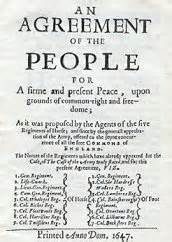 The original 'An Agreement of the People' drawn up by the Levellers in 1647